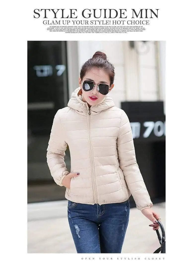LOVEMI WDown jacket WHITE / M Lovemi -  Winter coat with padded cotton hood