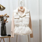 LOVEMI WDown jacket White / S Lovemi -  Short Vest Waistcoat Lightweight White-Duck-Down Ultra-Light