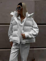 LOVEMI  WDown jacket White / S Lovemi -  Women's Fashionable Outerwear Sleeveless Hooded Down Cotton Jacket