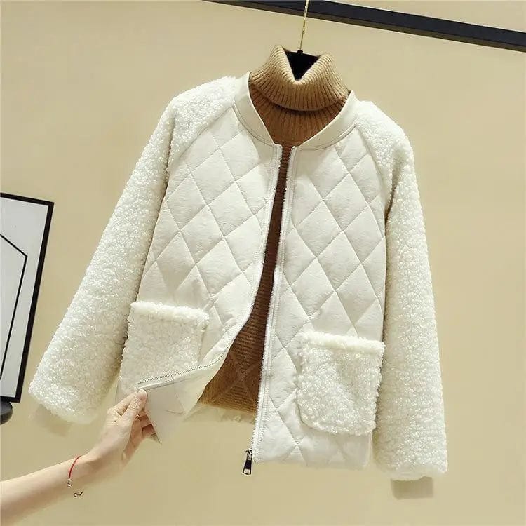LOVEMI WDown jacket White / XL Lovemi -  Loose lamb wool down padded jacket