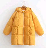 LOVEMI WDown jacket Yellow / One size Lovemi -  winter new college wind wild loose solid color thickening