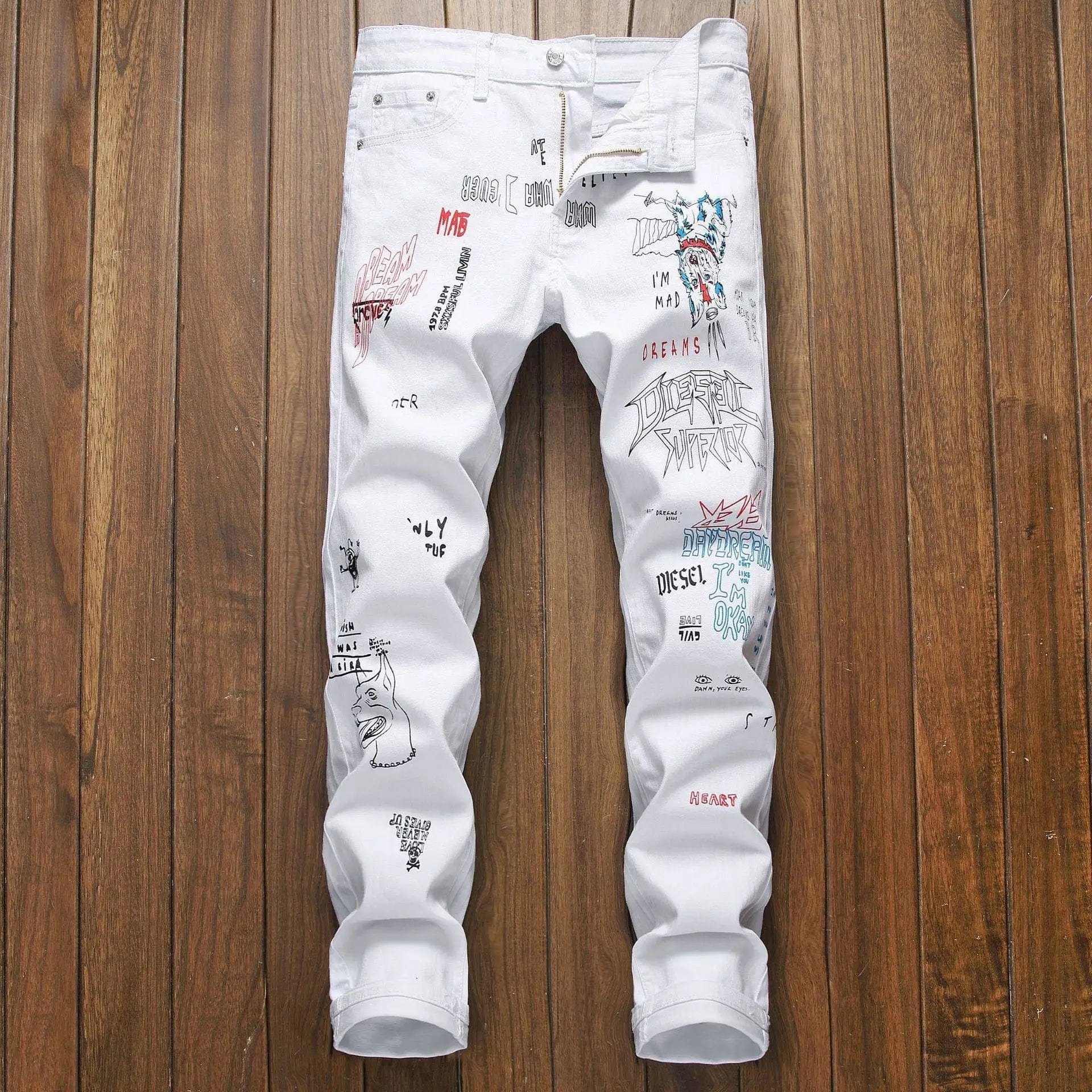 LOVEMI  White / 32 Lovemi -  Printed jeans