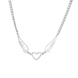 Winged Heart Necklaces: Unique Charm Jewelry Gifts-8