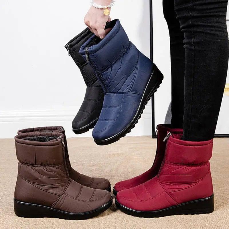 Winter Snow Boots For Women Warm Plush Platform Boots Shoes-2