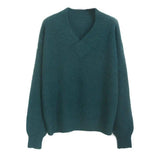 Winter Sweater Women Warm Oversized Pullovers Oversized-Green-8