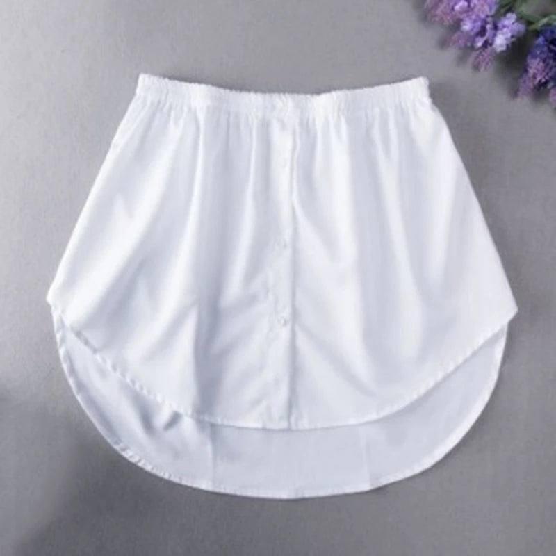 Women Girls Shirt Blouse Extender Adjustable Layering Faux-white-9