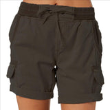 Women's Casual High Waist Cargo Shorts 0 LOVEMI  Dark Grey S 