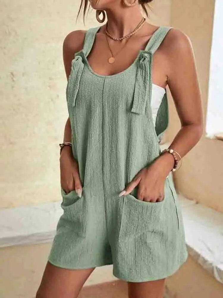 Women's Casual Summer Short Rompers Overalls 2024 Loose-1