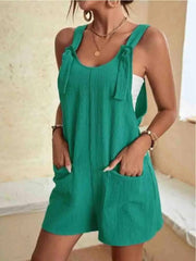 Women's Casual Summer Short Rompers Overalls 2024 Loose-2