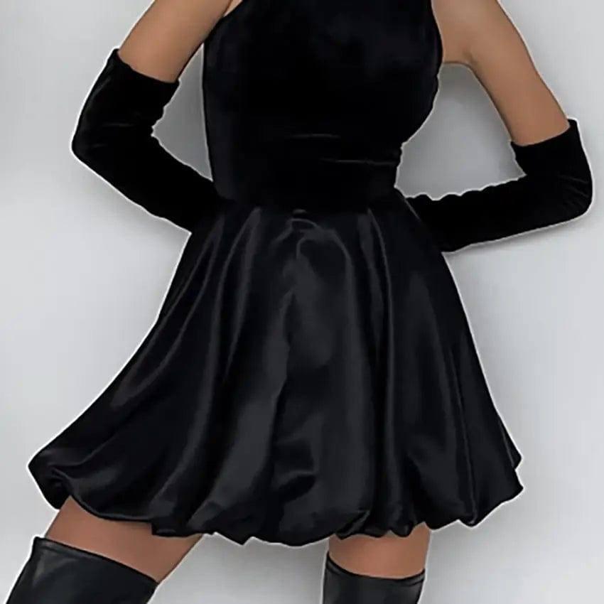 Women's Elegant A- Line High Waist Slimming Skirt-Black-6