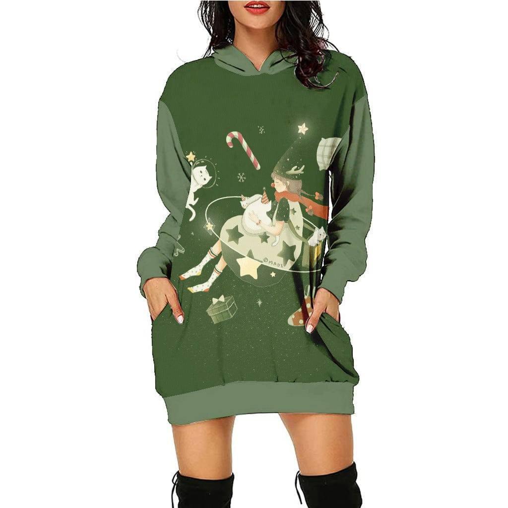 Women's Fashion Casual Printing Christmas Holiday Party-10