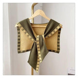 Women's Fashion Knitted Shawl With Neck Scarf-Yellow green-5