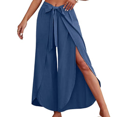 Women's Fashion Loose Casual Solid Color High Waist Flowy-2