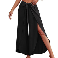 Women's Fashion Loose Casual Solid Color High Waist Flowy-4