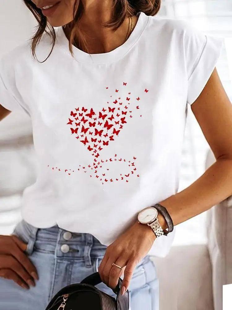 Women's Fashion Love Tee-MGQ30303-1