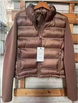 Women's Fashion Petite Cotton-padded Coat Jacket-High Version Brown-7