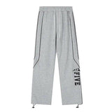 Women's Fashionable And Personalized Versatile Sports Pants-Grey-4