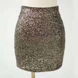 Women's Fashionable Sequins Hip Skirt-Gold-2