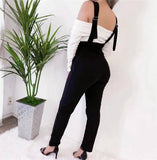 LOVEMI - Women's high waist casual jumpsuit suspenders