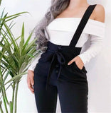 LOVEMI - Women's high waist casual jumpsuit suspenders
