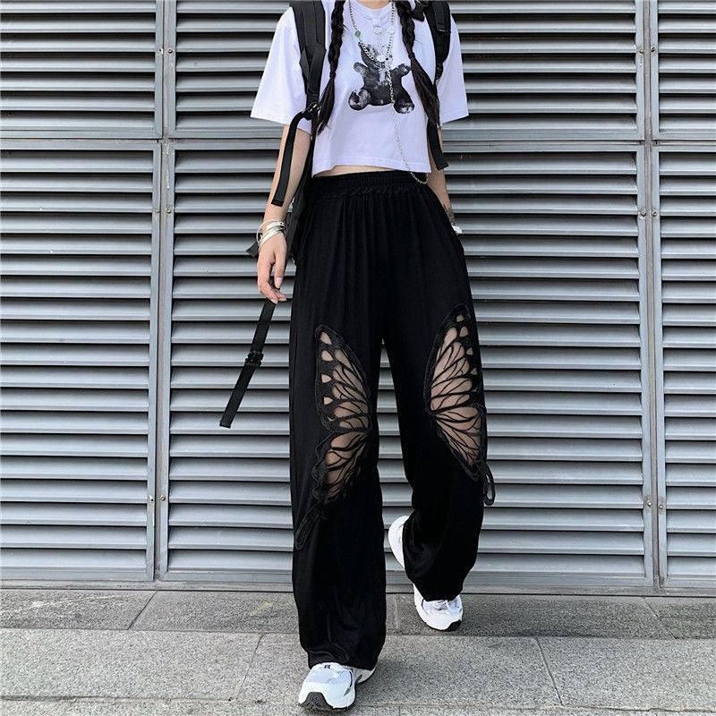 Women's Korean Style Black Casual Pants-3