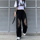 Women's Korean Style Black Casual Pants-3