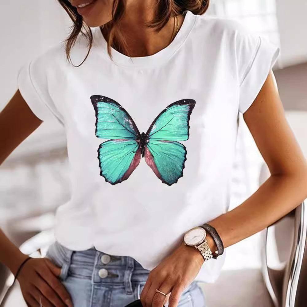 Women's Loose 3D Pattern T-shirt-4