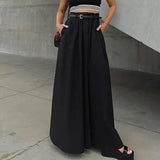 Women's Loose Temperament Fashionable All-match Skirt-Black-7