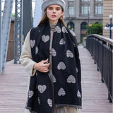 Women's Love Print Mid-length Scarf-3