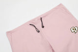 Women's Retro Pleated Pink Overalls-4