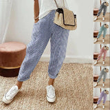 Women's Striped Print Trousers Summer Fashion Casual Loose-1