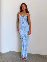 Women's Summer Vacation Leisure Slim Fit Printing Slip Dress Maxi Dresses LOVEMI    