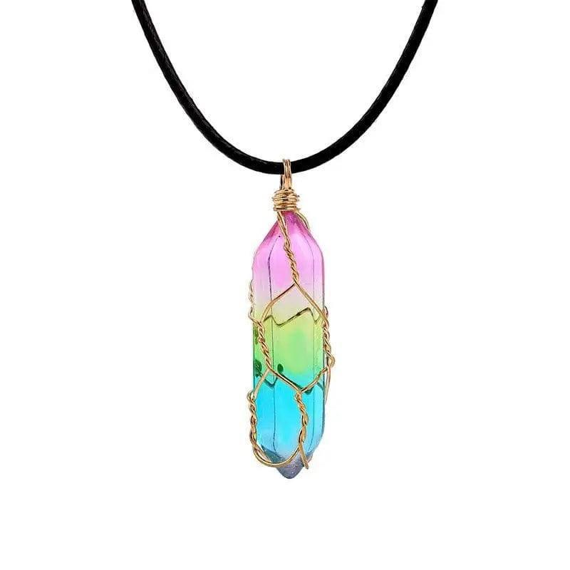 Women's Geometric Diamond Crystal Necklace-Color-2