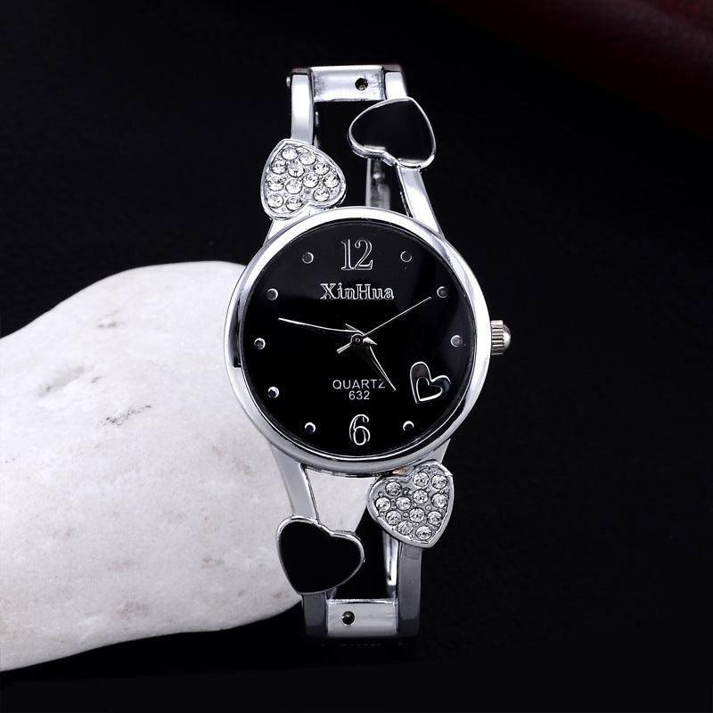 Women's watches set diamond British watches-Black-4