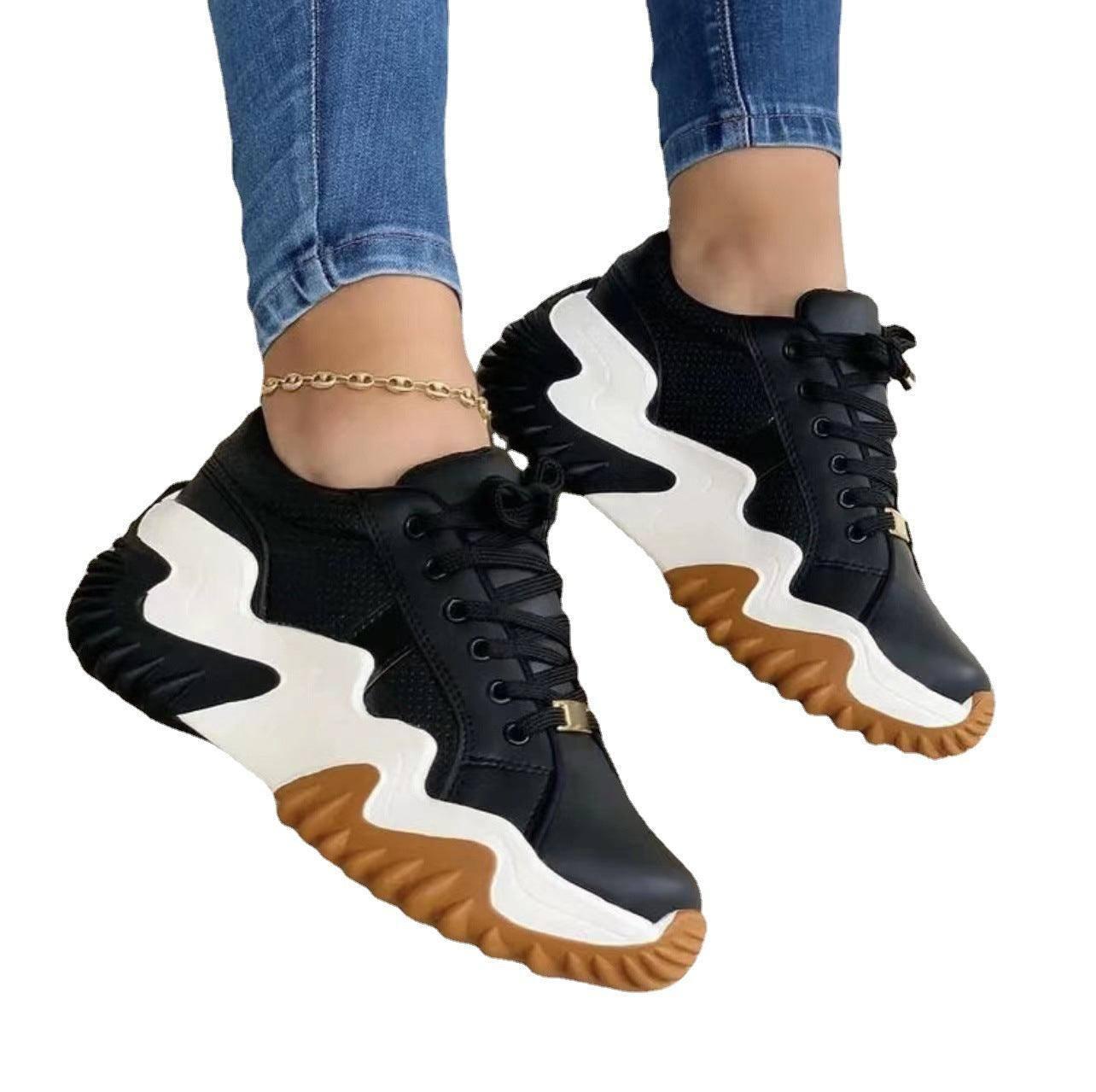 Women Shoes Lace-up Sports Sneakers-5