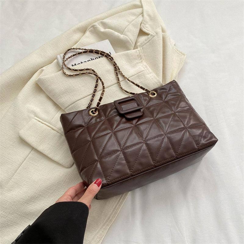 Women Shoulder Bags New Trendy Chic Chanel-style Rhombus Chain Bag-12