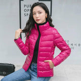 Women Spring Jacket Fashion Short Ultra Lightweight Packable-4