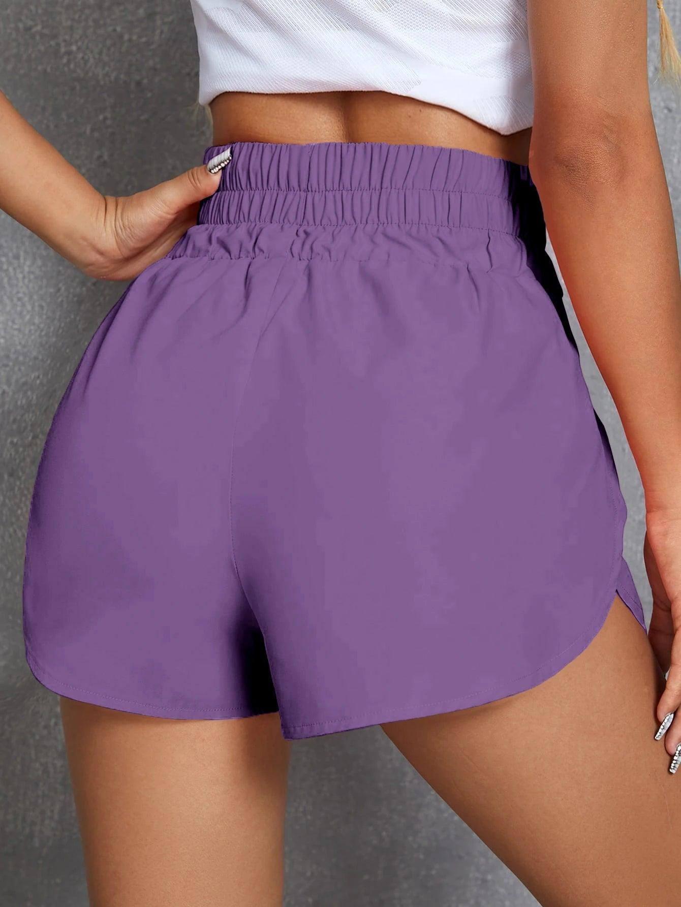 Women Summer Fashion Sports Loose Shorts Elastic Waist-7