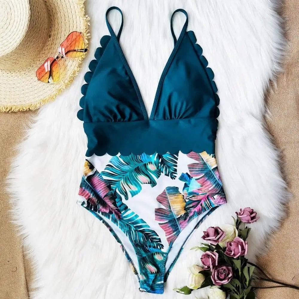 Women swimwear Swimsuit Bikini Sexy Plus Size OnePiece-E-6