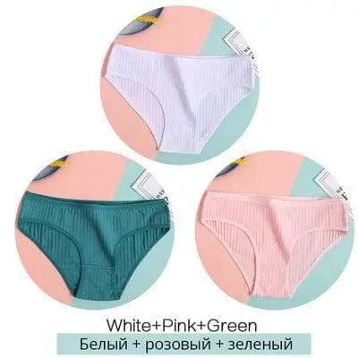 Women Underpants Solid Girls Briefs Sexy Female Lingerie-N-11