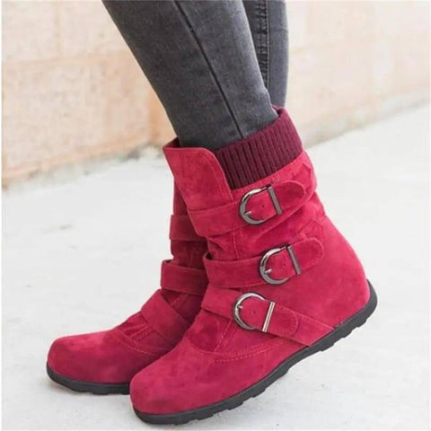 Women Warm Snow Boots Arrival-Red-5