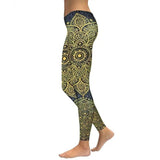 LOVEMI - Lovemi - Yellow Gold Mandala Yoga/Workout Leggings