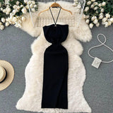 YuooMuoo Chic Fashion Package Hips Split Knitted Summer-5