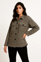 Houndstooth Shacket Women
