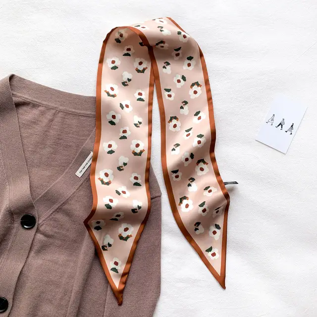 Version Of The New Headband Strap Bag Female Print Decoration Spring And Autumn Art Trend Scarf Sunflower Pink - Shop at LoveMi